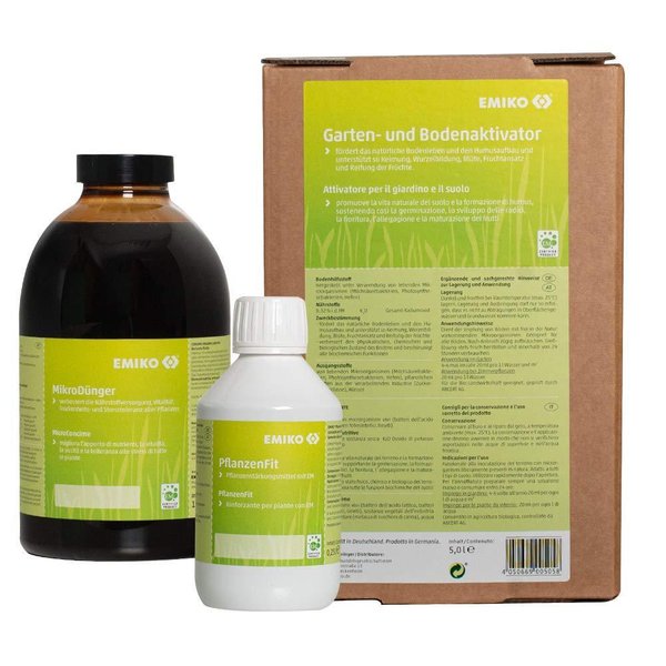 Garten Paket - 1,2kg Mikrodünger, 250ml Pflanzenfit, 5l Aktivator